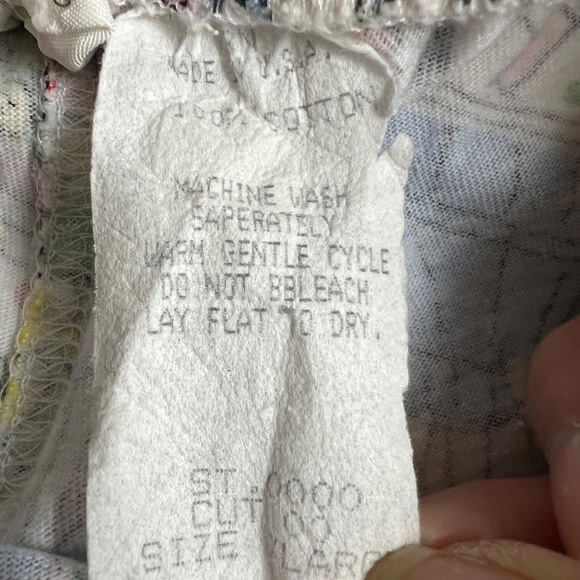 Ken Done For Walt Disney Co. Pants Size L Made in USA High Elastic Waist Lounge - Picture 9 of 9